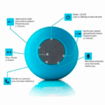 Caixa De Som Banheiro Resistente a Agua Bluetooth Musica Banho - Imagem 2