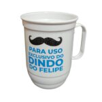 Caneca Rosa de alumínio 850ml personalizada - Imagem 2