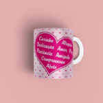 Caneca personalizada coração de mãe cabe tudo. - Imagem 2