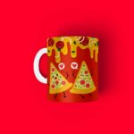 Caneca personalizada amo você mais que pizza - Imagem 2