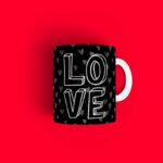 Caneca Personalizada Tema Namorados Eu Amo Você Love Preta