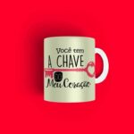 Caneca Personalizada Tema Namorados Você Tem A Chave
