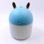 Umidificador c/ LED + abajur em formato de gato cor azul - Imagem 2