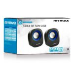 Caixa De Som 2.0 USB, 6W RMS,  Azul - Mymax - Imagem 3