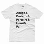 Camiseta branca Sinônimos Pai