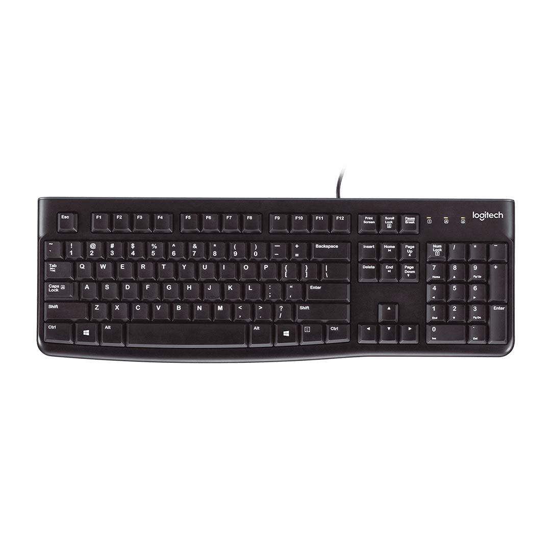 k120-3-2.jpg Teclado Logitech K120 QWERTY português Brasil cor preto - Imagem 1