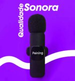 Microfone de Lapela Peining K090 para iPhone: Qualidade Profissional Sem Fios - Imagem 4