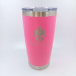 Copo térmico Evolut Inox com parede dupla a vacuo cor Rosa 600ml com tampa - Imagem 2