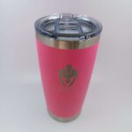 Copo térmico Evolut Inox com parede dupla a vacuo cor Rosa 600ml com tampa - Imagem 3