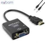 Cabo Conversor HDMI A para VGA Fêmea com Áudio - Exbom CC-HVA100