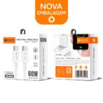 Cabo Turbo USB Tipo C White Cloud & Black Cloud 60W CB-320C - Imagem 2
