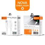 Cabo Turbo USB Tipo C Lightning White Cloud & Black Cloud 30W para iPhone CB-320I