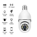Câmera de Segurança V360 – Prova D'Água, Infravermelho, Lâmpada Sem Fio, Monitoramento 360° com Wi-Fi