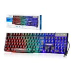 Teclado Gamer com Iluminação RGB ABNT2 Exbom BK-151C – Conexão USB, Switch de Membrana, Layout Brasileiro
