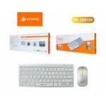 Combo Teclado e Mouse Sem Fio Ultra-Slim Peining FR-3001M – Padrão ABNT2, Apoio Ergonômico, Mouse Ambidestro, Cor Prata - Imagem 4