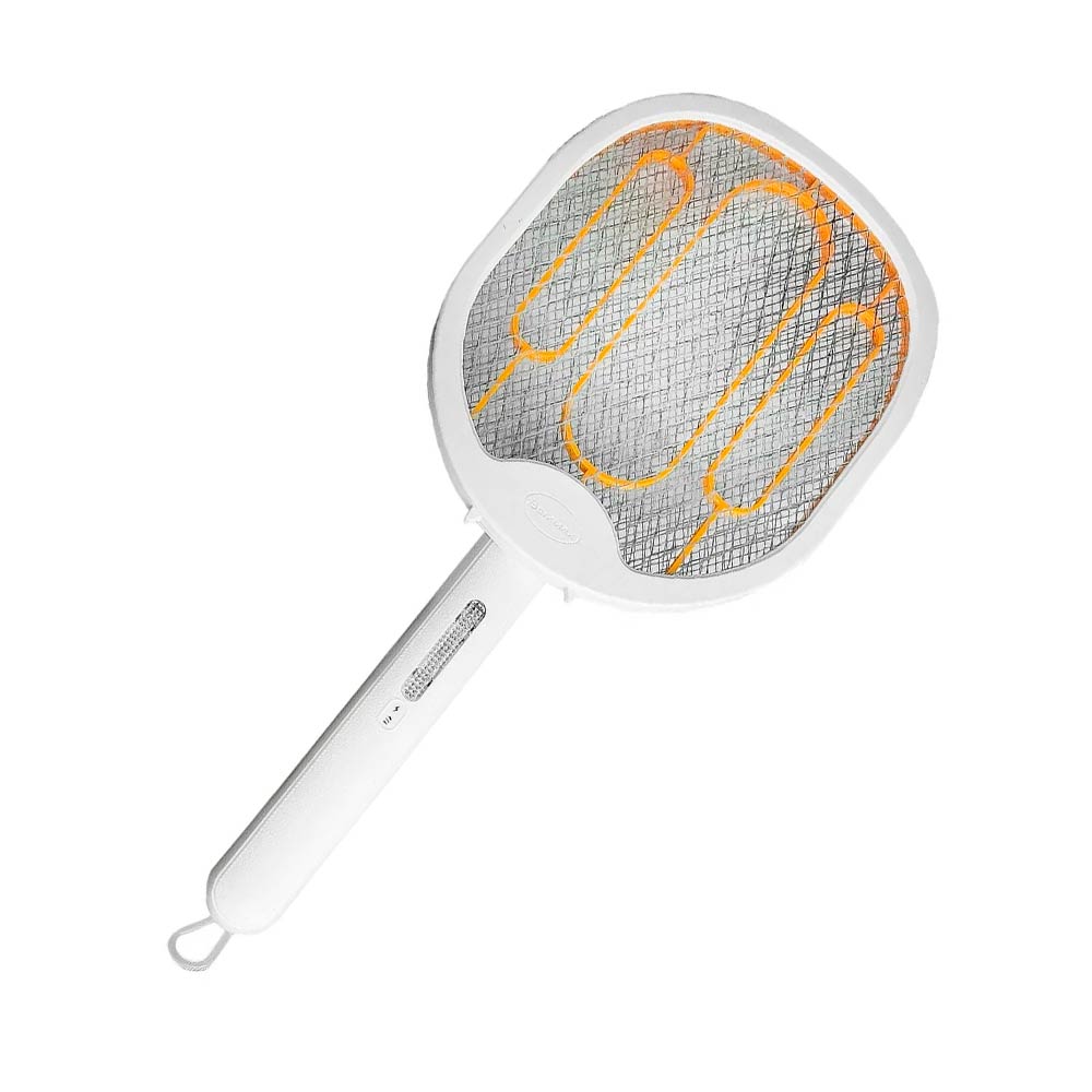 Raquete Mata Mosca Cabo Dobrável Recarregável Usb 127/220v