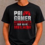 Camiseta Presente para Pai Gamer Igual Um Pai Normal Só Que Melhor 100% Algodão - Imagem 5