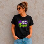 Camiseta Alien Pop Art Humanos Não São Reais Geek Nerd Masculina 100% Algodão Fio 30.1 - Imagem 3