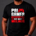 Camiseta Presente para Pai Gamer Igual Um Pai Normal Só Que Melhor 100% Algodão - Imagem 3