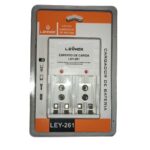Carregador de Pilhas LEHMOX LE-261 Bivolt Automático para AA, AAA e Bateria 9V Recarregável