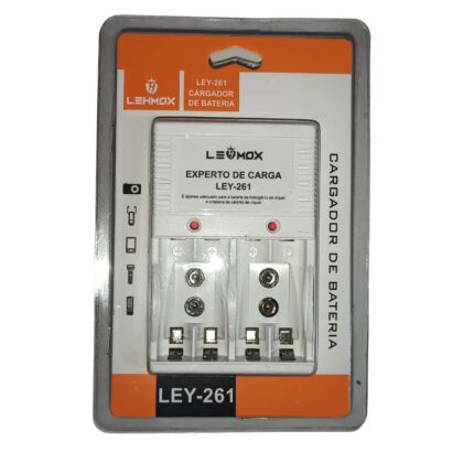 Carregador de Pilhas LEHMOX LE-261 Bivolt Automático para AA, AAA e Bateria 9V Recarregável