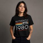 Camiseta Authentic 1980 Vintage Retrô Fita Cassete Limited Edition 100% Algodão