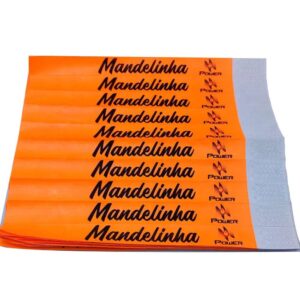 Kit 100 Pulseiras de Identificação Personalizadas para Eventos, Festas e Shows