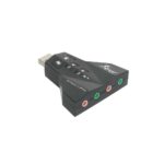 Conversor Placa de Som USB 7.1 Externa Knup HB-T65 Adaptador de Áudio