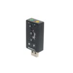 Conversor Placa de Som USB 7.1 Externa Knup HB-T64 Adaptador de Áudio
