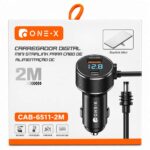 CARREGADOR DIGITAL PARA STARLINK MINI COM AMPERÍMETRO + CABO DC 2M ONEX XL-6511-2M