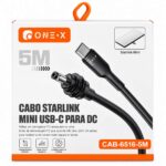 CABO USB-C PARA DC 5M ONEX CAB-6516-5M PARA STARLINK MINI