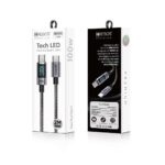 CABO USB-C 100W 2M HREBOS TECH LED CB-372C